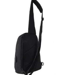PIERRE CARDIN Nylon Sling Bag in Black
