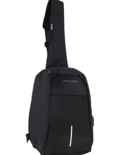 PIERRE CARDIN Nylon Sling Bag in Black