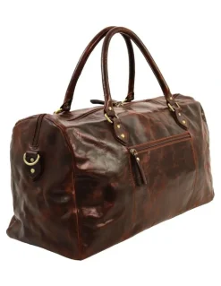 PIERRE CARDIN Pierre Cardin Vintage Genuine Leather Overnight Bag in Cognac