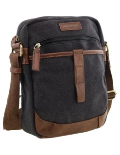 Pierre Cardin Pierre Cardin Canvas Crossbody Bag in Black