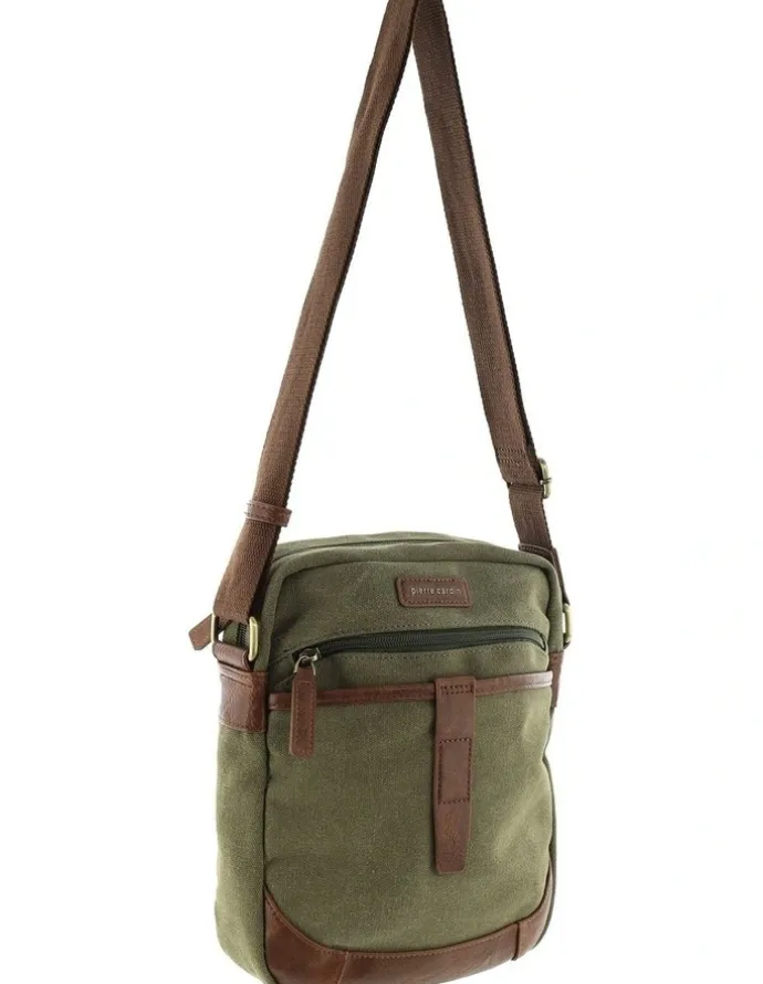 Pierre Cardin Pierre Cardin Canvas Crossbody Bag in Brown