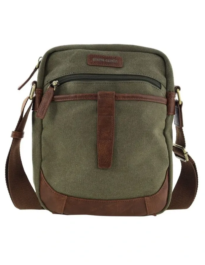 Pierre Cardin Pierre Cardin Canvas Crossbody Bag in Brown