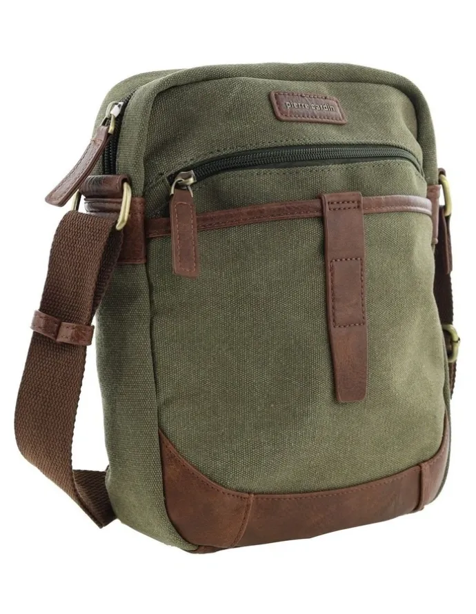 Pierre Cardin Pierre Cardin Canvas Crossbody Bag in Brown