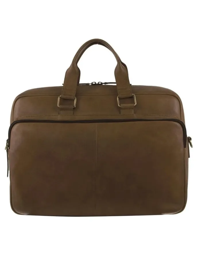 PIERRE CARDIN Rustic Business Computer Bag in Oak