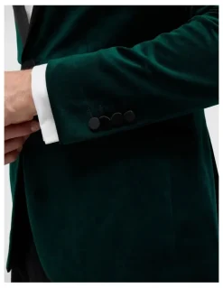 Politix Black Tie Velvet Tuxedo in Emerald