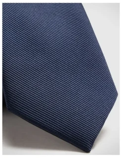 Politix Diagonal Drill Tie in Navy