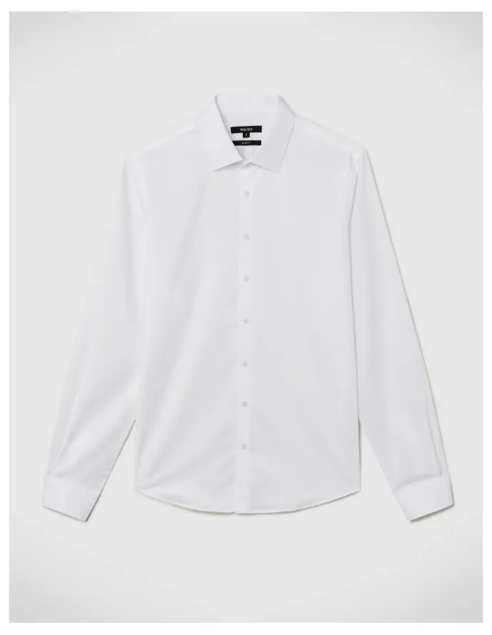 Politix Elijah Long Sleeve Shirt in White