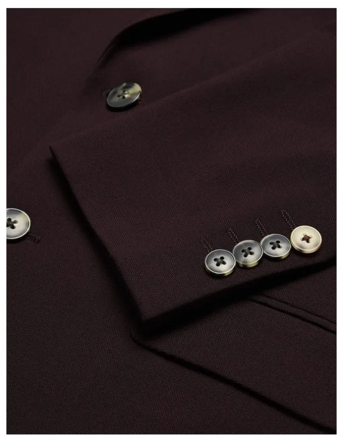 Politix Elliot Tailored Jacket in Burgundy
