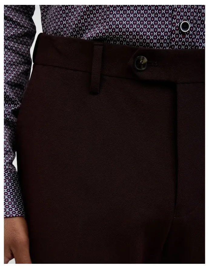 Politix Elliot Tailored Pant in Burgundy