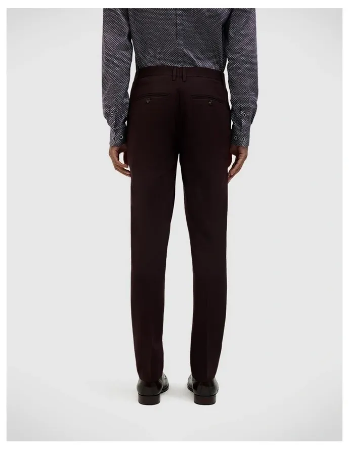 Politix Elliot Tailored Pant in Burgundy