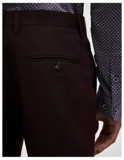 Politix Elliot Tailored Pant in Burgundy