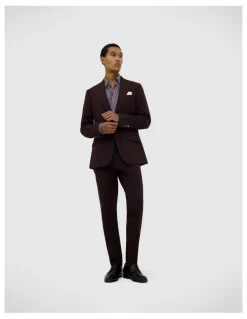 Politix Elliot Tailored Pant in Burgundy