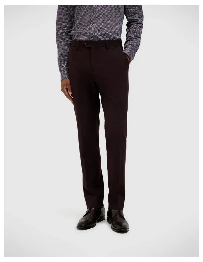 Politix Elliot Tailored Pant in Burgundy