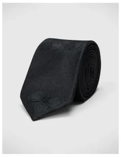 Politix Goodwin Floral Tie in Black
