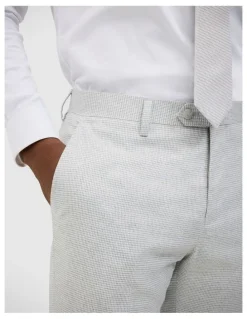 Politix Keaton Check Tailored Pant in Light Grey
