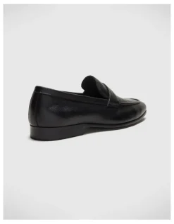 Politix Leather Penny Loafer in Black
