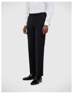 Politix Peter Black Tie Chintz Tuxedo Pant in Black Chintz