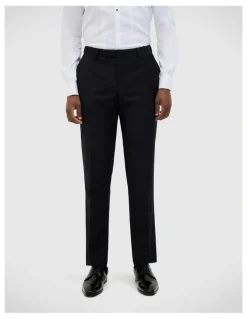 Politix Peter Black Tie Chintz Tuxedo Pant in Black Chintz