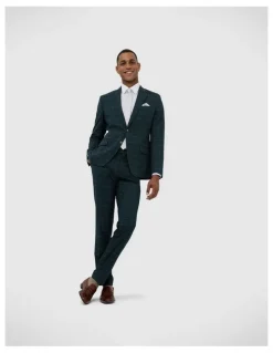 Politix Sebastian Windowpane Check Tailored Jacket in Khaki Windowpane