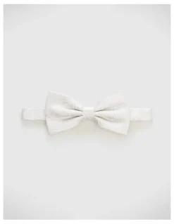 Politix Silk Paisley Jacquard Bow Tie in Ivory