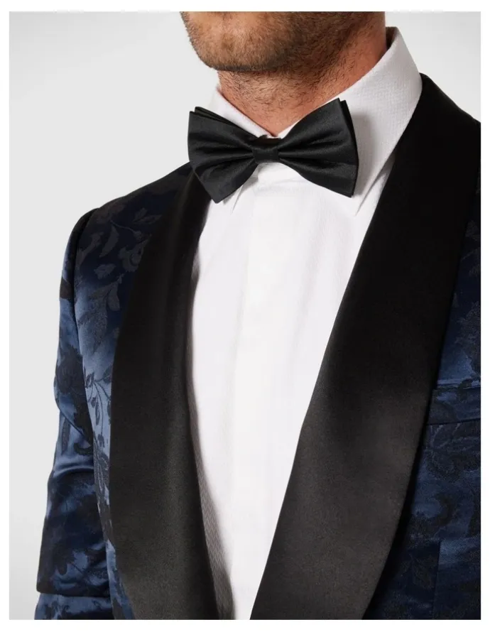 Politix Silk Satin Bow Tie in Black