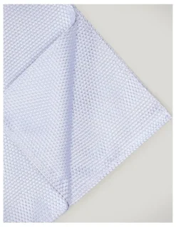 Politix Silk Textured Two-tone Pocket Square in Blue
