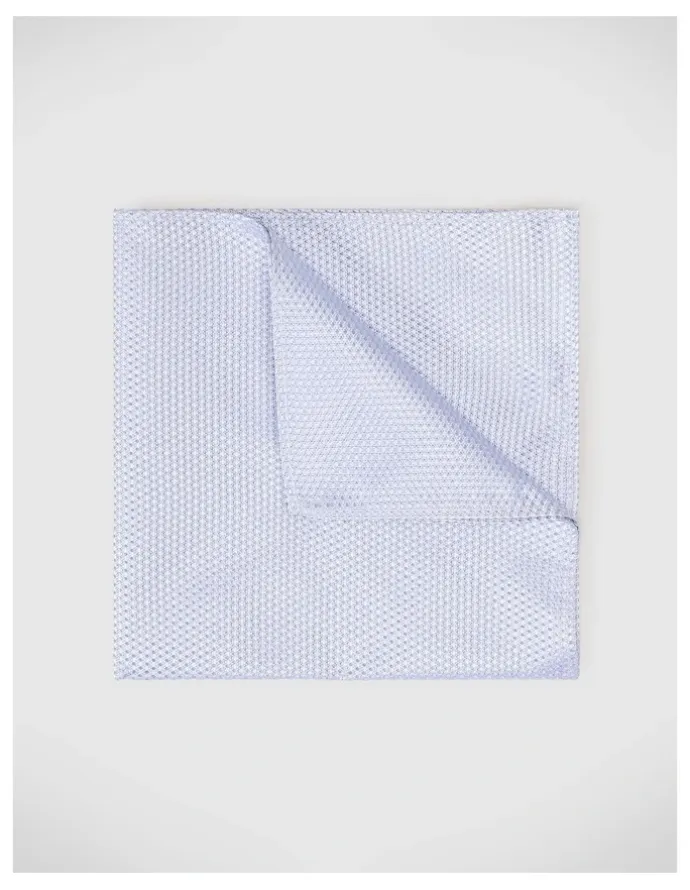 Politix Silk Textured Two-tone Pocket Square in Blue