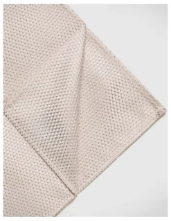 Politix Silk Textured Two-tone Pocket Square in Neutral
