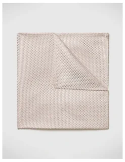 Politix Silk Textured Two-tone Pocket Square in Neutral