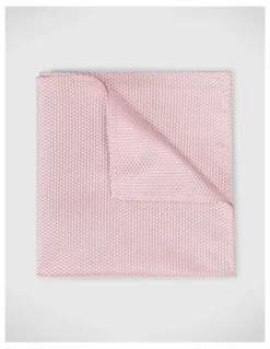 Politix Silk Textured Two-tone Pocket Square in Pink