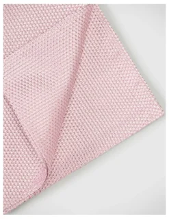 Politix Silk Textured Two-tone Pocket Square in Pink