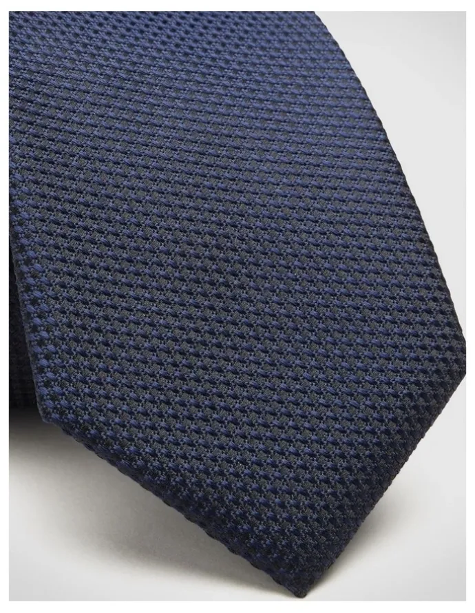 Politix Silk Textured Two-Tone Tie in Navy