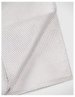 Politix Silk Textured Two-tone Pocket Square in Stone
