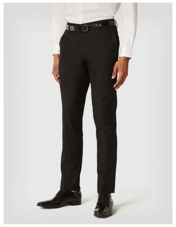 Politix Slim Fit Tuxedo Pant in Black Chintz