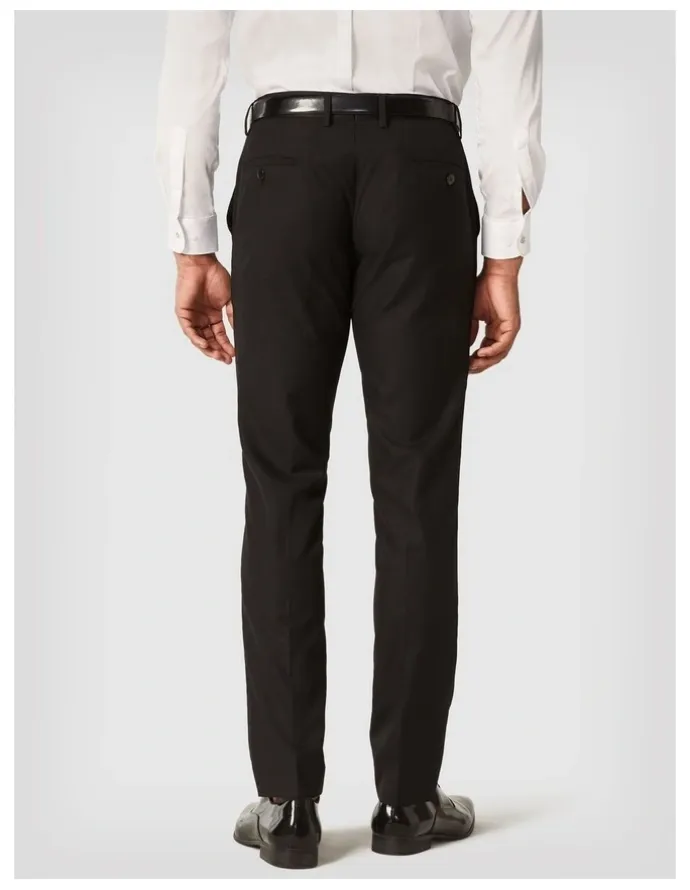 Politix Slim Fit Tuxedo Pant in Black Chintz