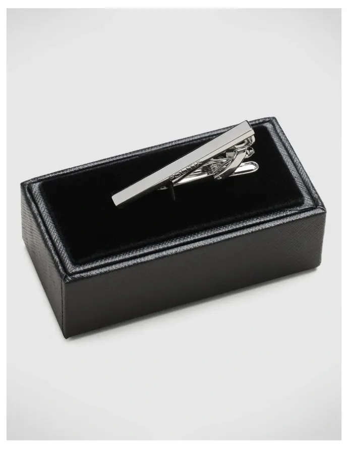 Politix Slim Line Metal Tie Pin in Silver