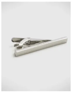 Politix Slim Line Metal Tie Pin in Silver
