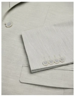 Politix Textured Tailored Jacket in Light Grey