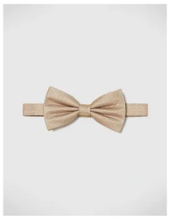 Politix Vance Floral Bow Tie in Latte