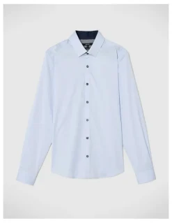 Politix Clint Textured Shirt in Sky