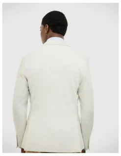 Politix Elijah Double Breasted Tailored Jacket in Stone