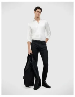 Politix Freddie Faux Silk Shirt in White