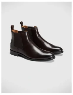 Politix Henshaw Chelsea Boot in Dark Brown