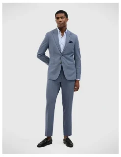 Politix James Textured Two-toned Blazer in Blue