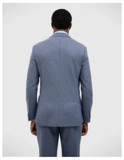 Politix James Textured Two-toned Blazer in Blue