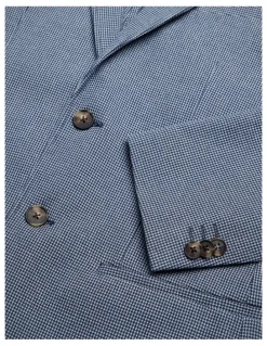 Politix James Textured Two-toned Blazer in Blue