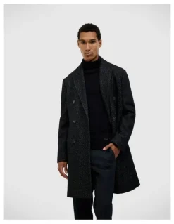 Politix Kennedy Wool-blend Coat in Black