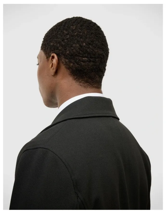 Politix Knight Double Breasted Performance Coat in Black