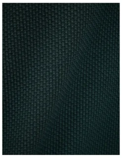 Politix Morgan Textured Zip-up Polo in Deep Forest