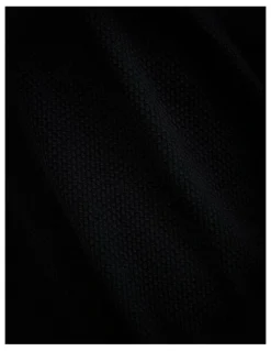 Politix Morgan Textured Zip-up Polo in Black